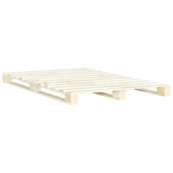 vidaXL Bett, Palettenbett Massivholz Kiefer 160×200 cm günstig online kaufen