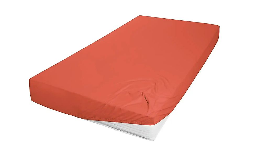 Jersey Spannbettlaken   ¦ rot ¦ Maße (cm): B: 190 H: 22 T: 22.0 Bettwaren > günstig online kaufen