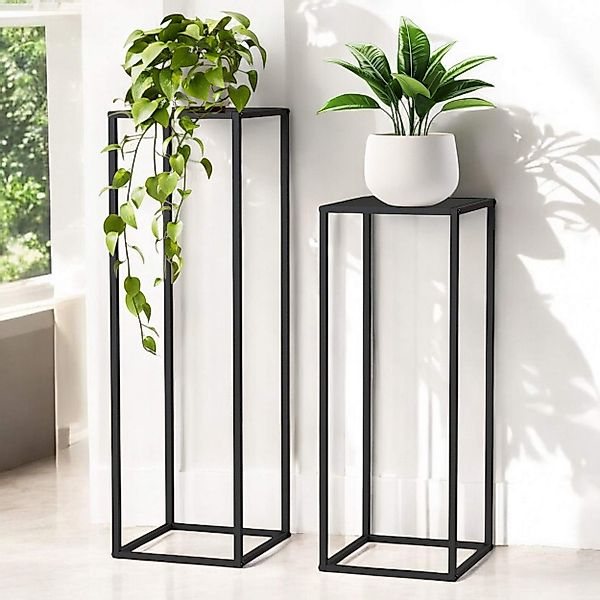 DanDiBo Blumenständer Metall Schwarz Eckig 2er günstig online kaufen