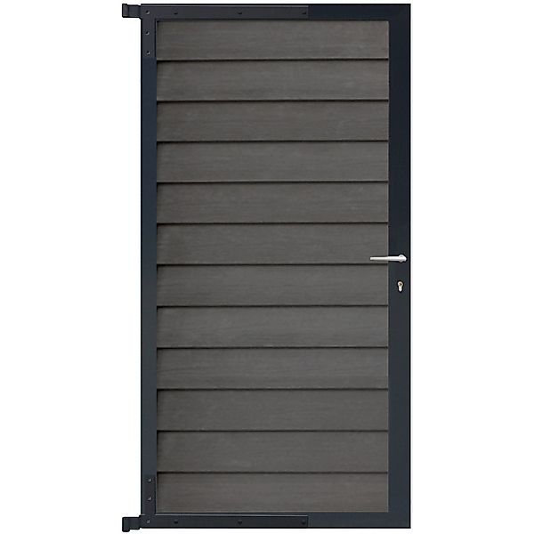 GartenLand Steckzauntor Schwedenprofil ca. 90 x 175 cm WPC Anthrazit Holzst günstig online kaufen