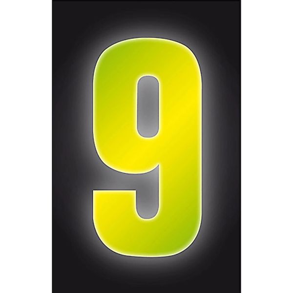 Conacord Klebezahl 9 Reflektierend 17 cm Gelb günstig online kaufen