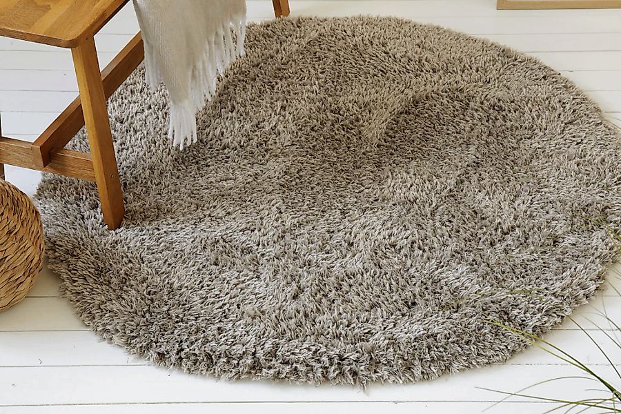 OTTO home Hochflor-Teppich "Josetta" rund 50 mm Höhe Langflor, Shaggy, dich günstig online kaufen