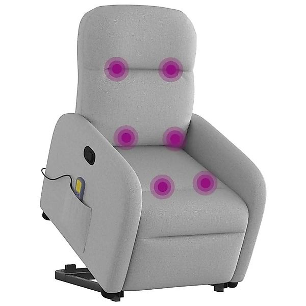 vidaXL Massagesessel mit Aufstehhilfe Wolkengrau Stoff 3302991 günstig online kaufen
