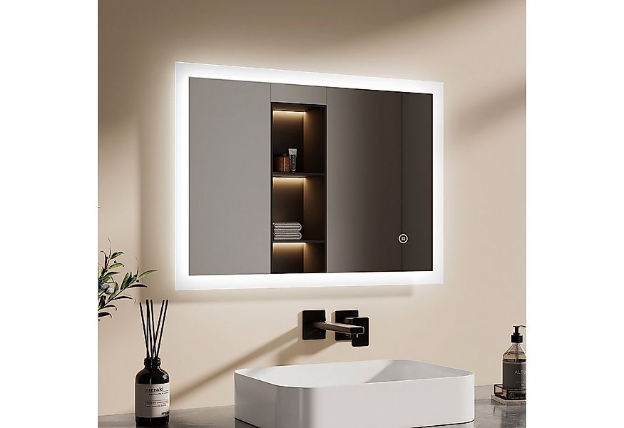 EMKE Badspiegel Badezimmerspiegel LED Badspiegel mit beleuchtung Wandspiege günstig online kaufen