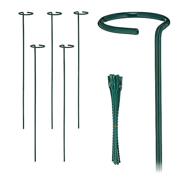 relaxdays Rankhilfe Pflanzstäbe aus Metall 6er günstig online kaufen