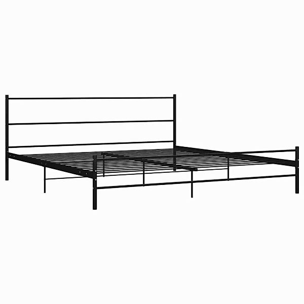 Bettgestell Schwarz Metall 200×200 Cm günstig online kaufen