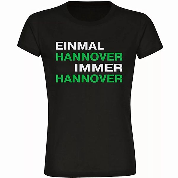 multifanshop T-Shirt Damen Hannover - Einmal Immer - Frauen günstig online kaufen