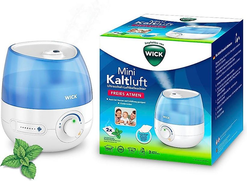 WICK Luftbefeuchter Mini Kaltluft Ultraschall-Luftbefeuchter - WUL525, 1,8 günstig online kaufen
