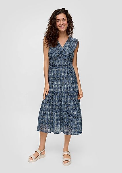 s.Oliver Maxikleid Gemustertes Kleid aus Viskosemix günstig online kaufen