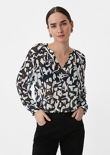 comma Langarmbluse Bluse Bluse aus Chiffon günstig online kaufen