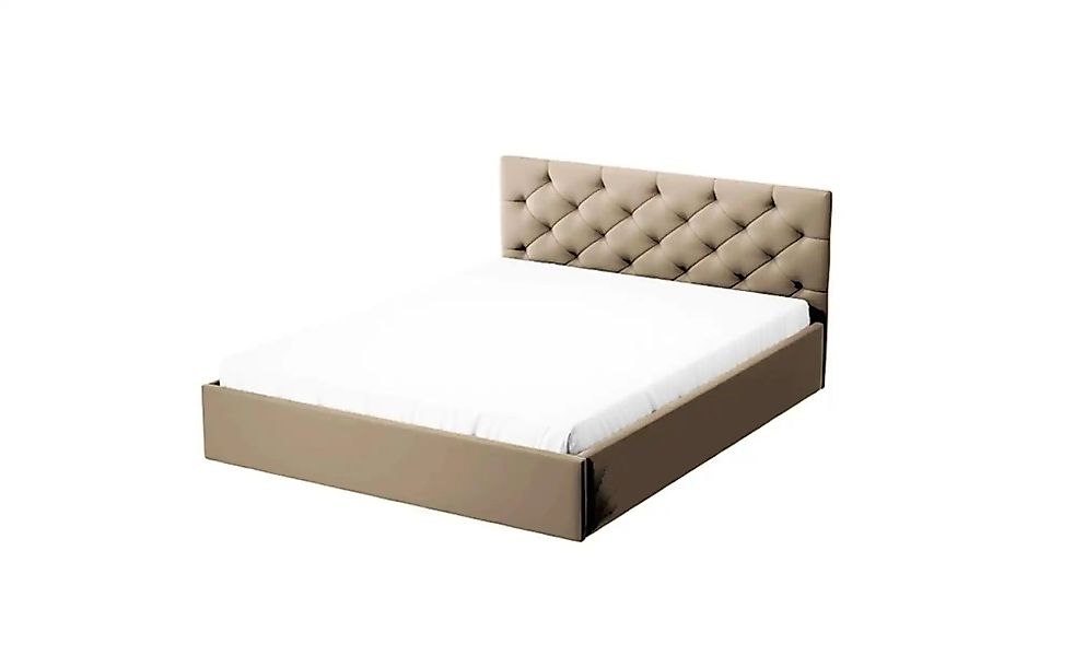 Polsterbett mit Bettkasten Sara ¦ beige ¦ Maße (cm): B: 209 H: 85 Betten > günstig online kaufen
