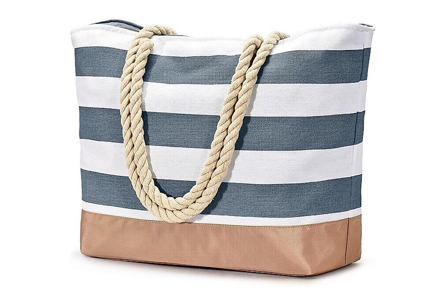 LuxusKollektion Strandtasche Strandtasche mit Reißverschluss Groß Damen Sho günstig online kaufen