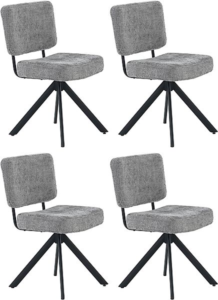 Jockenhöfer Gruppe Drehstuhl »Gloria (Set, 4 St.)«, (Set), 4 St., Chenille, günstig online kaufen