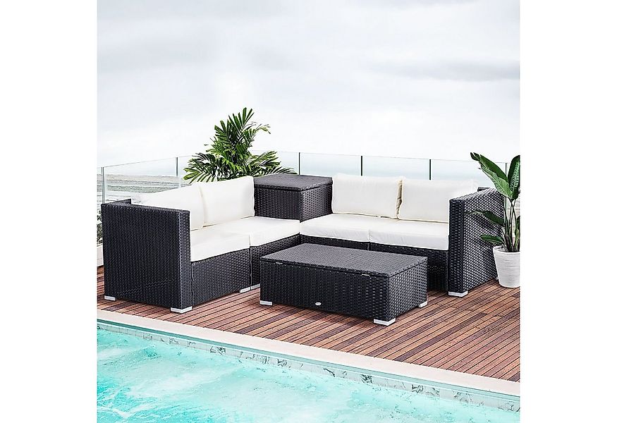 Outsunny Gartenlounge-Set Gartenmöbel Set, (Set, 6-tlg., Gartenset), 6 tlg. günstig online kaufen