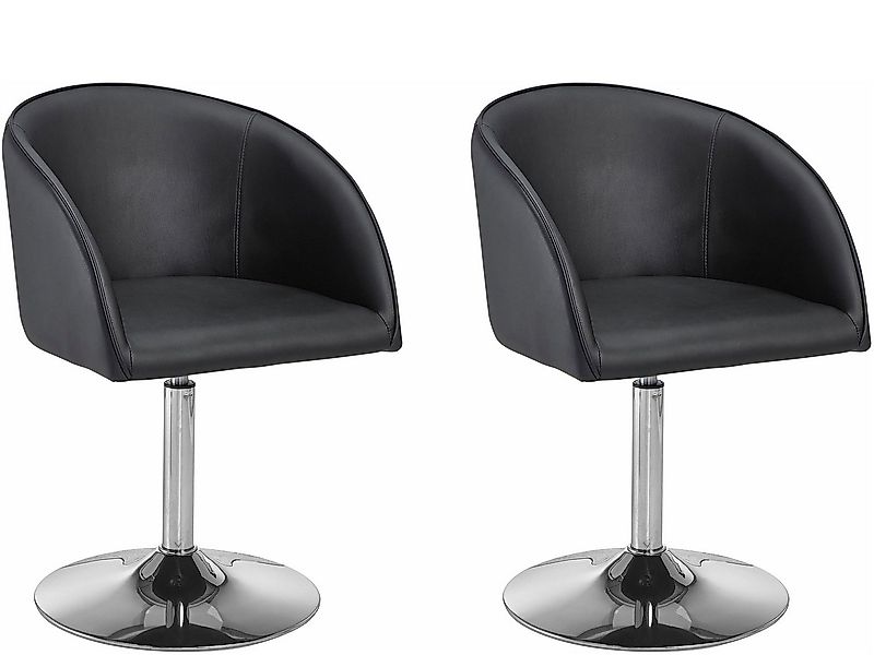 loft24 Drehstuhl Willy (Set, 2 St), Esszimmerstuhl mit Bezug in Lederoptik günstig online kaufen