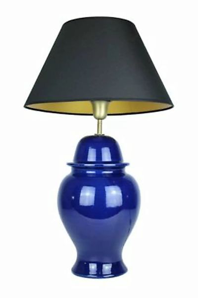 Signature Home Collection Tischlampe aus Deckelvase Maribel dunkelblau günstig online kaufen