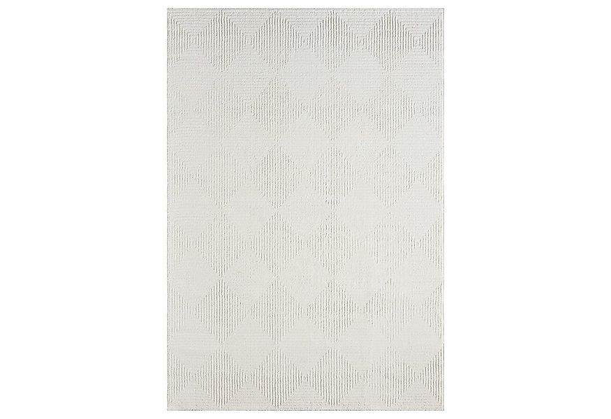 Vimoda Designteppich Wohnzimmer Boho Design 3D Raute Hoch-Tief-Effekt, Rech günstig online kaufen