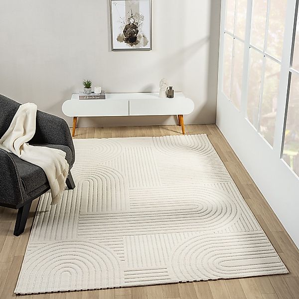 Vimoda Teppich Kurzflor 3D Motiv, Uni, günstig online kaufen