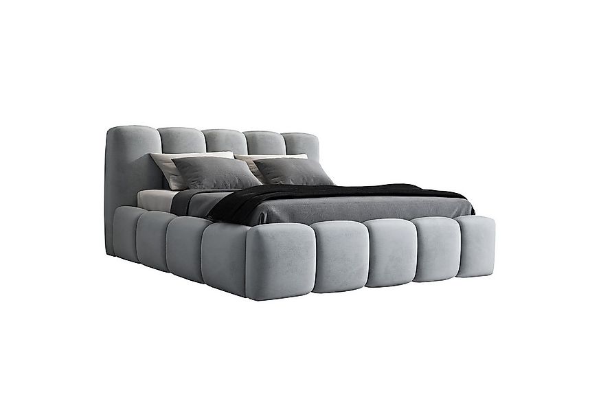 A&J MöbelLand GmbH Polsterbett SONIC-OM mit Bettkasten und Lattenrost (Bett günstig online kaufen