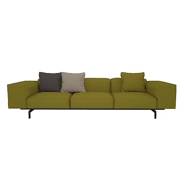 Kartell - Largo 3-Sitzer Sofa 301x96x69cm - grün/Stoff Nilo 74 grün/ohne Ki günstig online kaufen