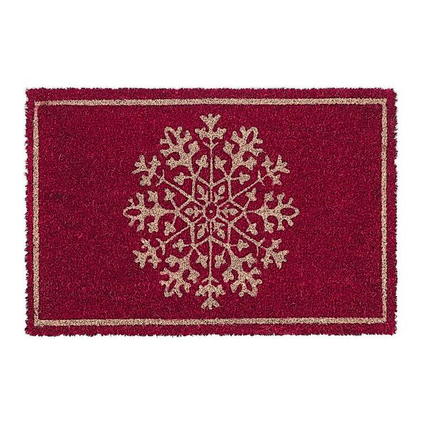 relaxdays Fußmatte Kokos Fußmatte "Schneeflocke", Höhe: günstig online kaufen
