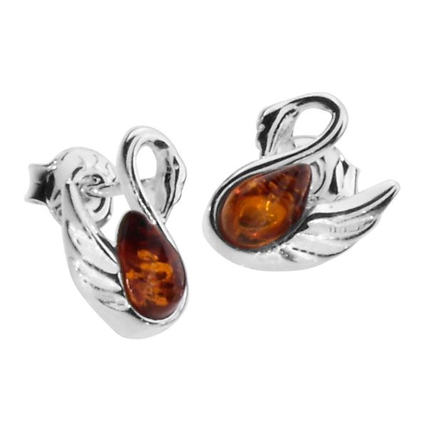 OSTSEE-SCHMUCK Paar Ohrstecker Ostsee-Schmuck Ohrstecker Schwan günstig online kaufen