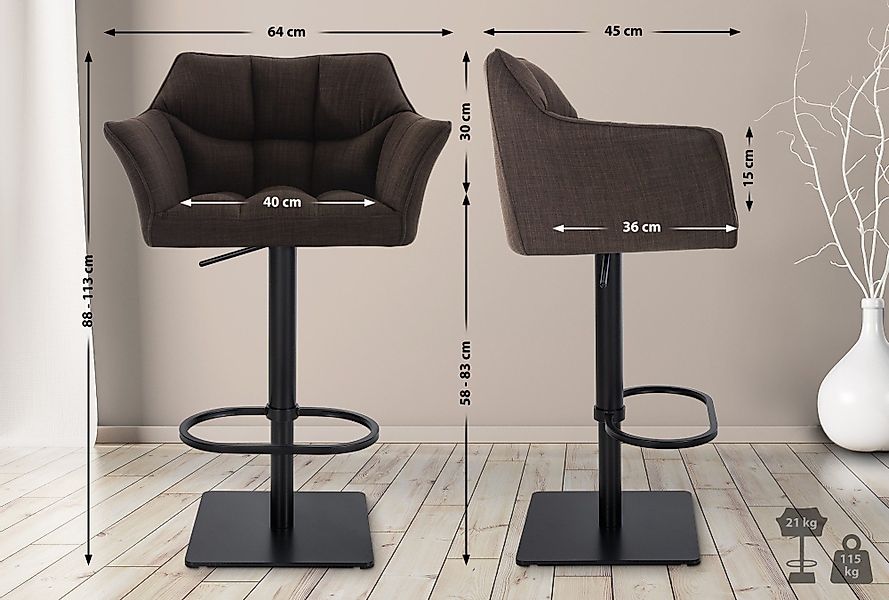 CLP Barhocker Damaso (2er Set, 2 günstig online kaufen