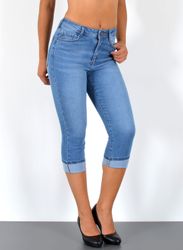 ESRA Caprijeans Sommer Hose Damen Capri günstig online kaufen