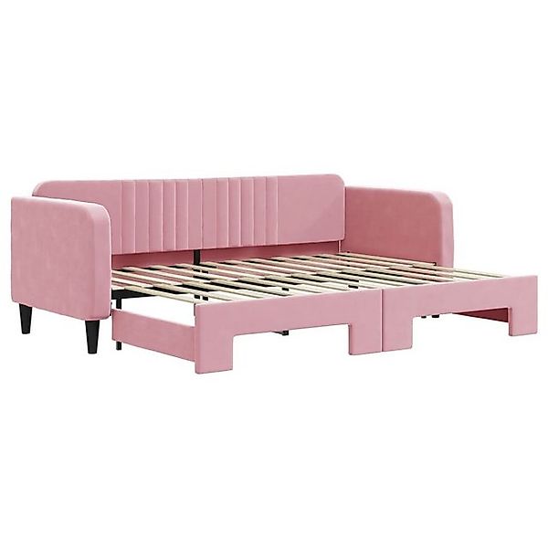 vidaXL Ausziehbett, Tagesbett Ausziehbar Rosa 80x200 cm Samt günstig online kaufen