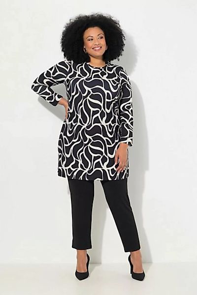 Ulla Popken Longshirt Longshirt bedruckt A-Linie Rundhals Lanarm günstig online kaufen