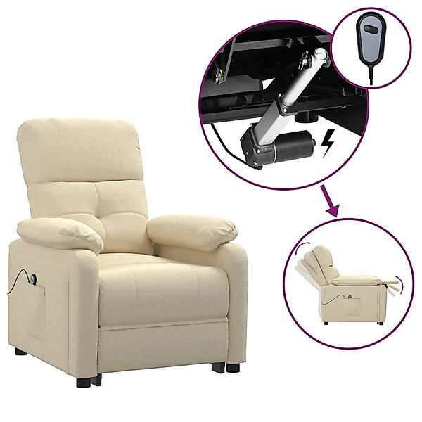 vidaXL Relaxsessel Elektrisch Creme Stoff 3073811 günstig online kaufen