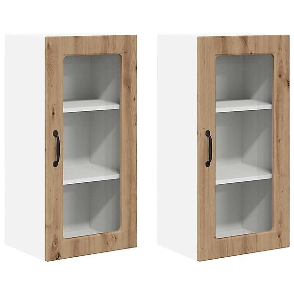 vidaXL Küchenschrank 2 Stk Artisan-Eiche 40 x 31 x 80 cm Holzwerkstoff 8850 günstig online kaufen