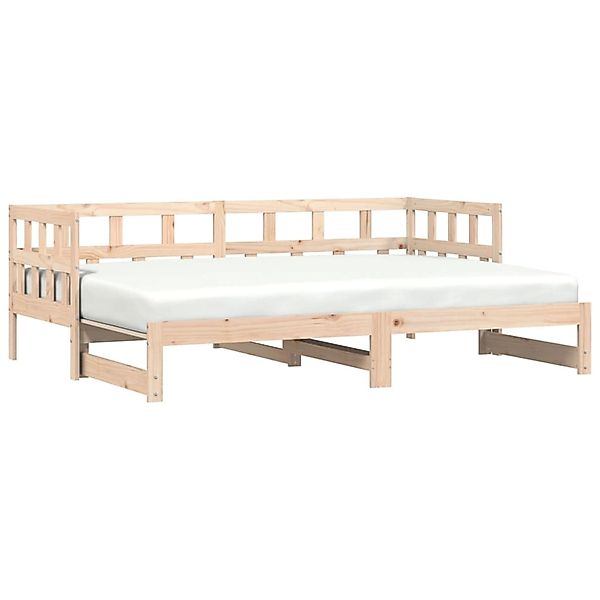 vidaXL Ausziehbett, Tagesbett Ausziehbar 80x200 cm Massivholz Kiefer günstig online kaufen