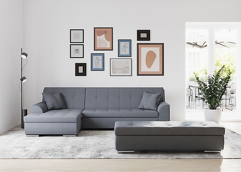 DOMO collection Ecksofa »Treviso viele Bezüge, auch in Cord, L-Form, B/T/H: günstig online kaufen