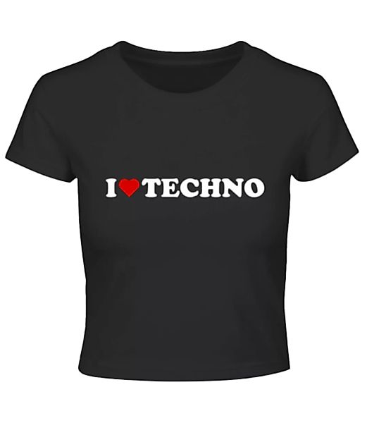 I Love Techno · Crop T-Shirt günstig online kaufen