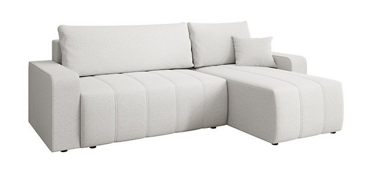 Beautysofa Ecksofa MORI, universelle Seite, mit Schlaffunktion, mit Bettkas günstig online kaufen