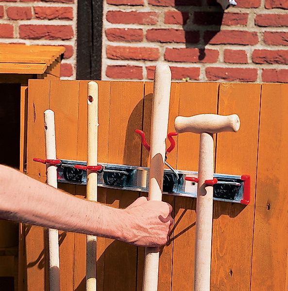 Gartengerätehalter Bruns, (Schiene mit 4 Gerätehaltern) günstig online kaufen