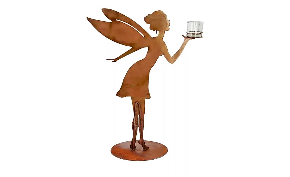 Teelichthalter Elfe - braun - Glas , Metall - 45 cm - 60 cm - 25 cm - Dekor günstig online kaufen