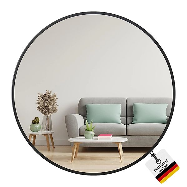 Albatros Spiegel Rund Schwarz mit Metallrand 70cm Durchmesser günstig online kaufen