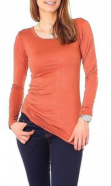 Muse Rundhalsshirt Basic Langarm Longshirt Skinny günstig online kaufen