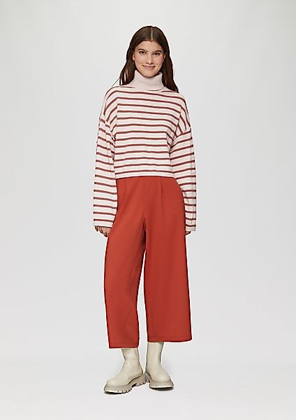 QS Longpullover Strickpullover Verkürzter Pullover aus günstig online kaufen