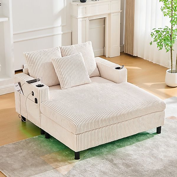 KLAM HOME Loungesofa Premium Chaiselongue mit günstig online kaufen