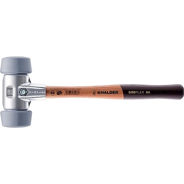 Halder Simplex Schonhammer Ø 50 40 mm TPE-mid Grau mit Aluminiumgehäuse günstig online kaufen