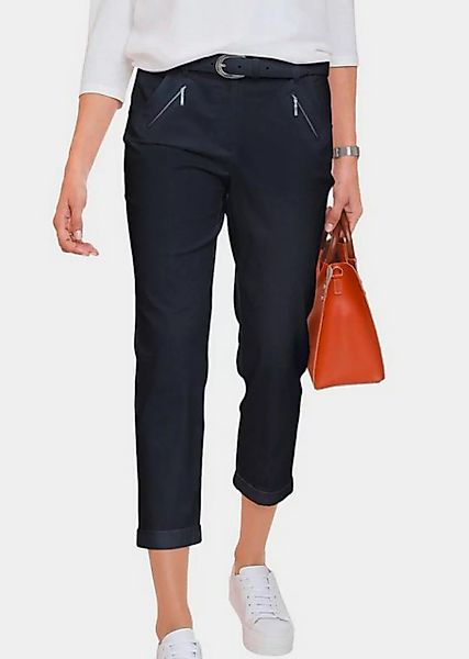 GOLDNER 7/8-Caprijeans Lässige Chinohose mit weichem Peach-Finish günstig online kaufen