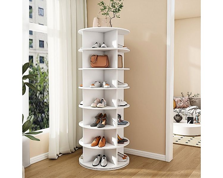 XDeer Schuhregal Schuhschrank 360° Drehbarer 7 Schichten Freistehendes, Sch günstig online kaufen