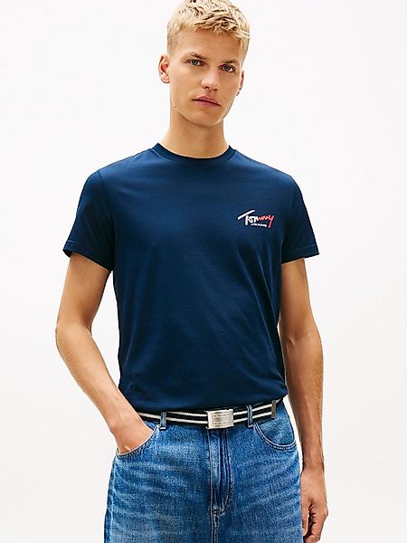 Tommy Jeans T-Shirt TJM SLIM FIT SIGN CHEST mit Markenprint günstig online kaufen