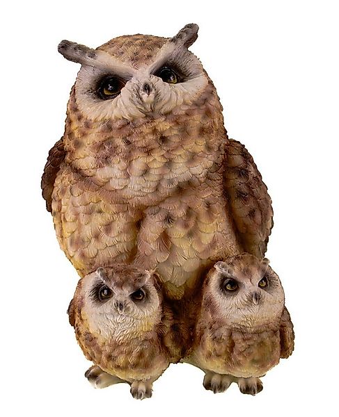 Kremers Schatzkiste Dekofigur Dekofigur Eule mit 2 Babys weiß - Skulptur 17 günstig online kaufen