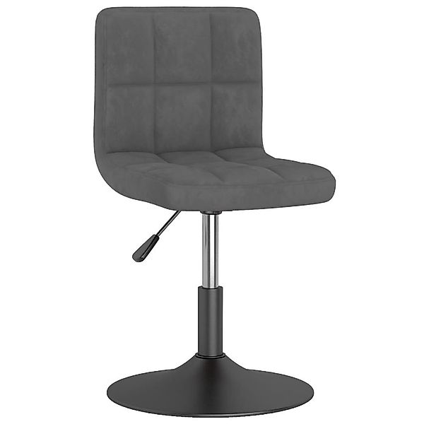 vidaXL Barhocker Drehbarer Barhocker Dunkelgrau Samt günstig online kaufen