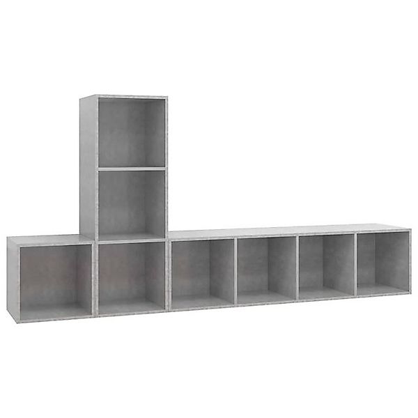 vidaXL TV-Schrank 3-tlg. TV-Board-Set Betongrau Holzwerkstoff günstig online kaufen