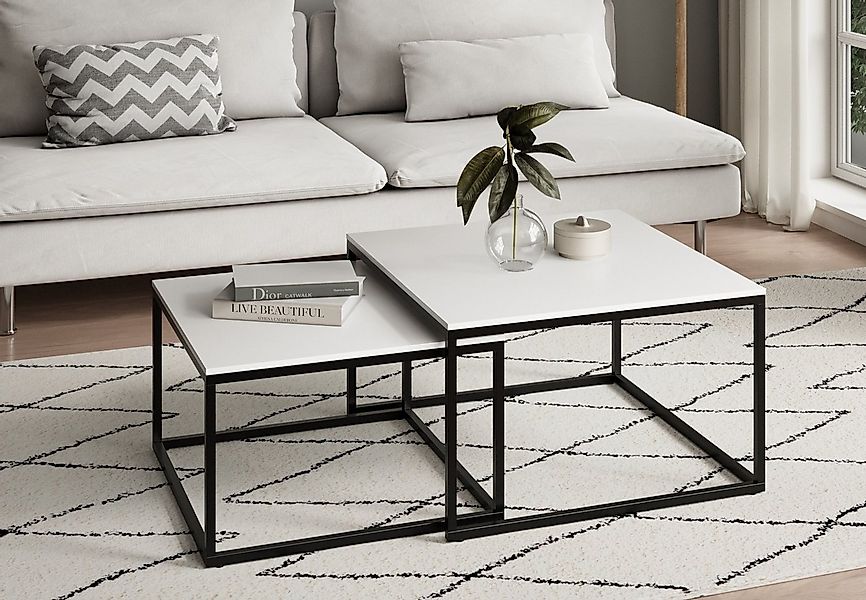 Home Collective Couchtisch 2er Set Beistelltisch Wohnzimmertisch modern run günstig online kaufen